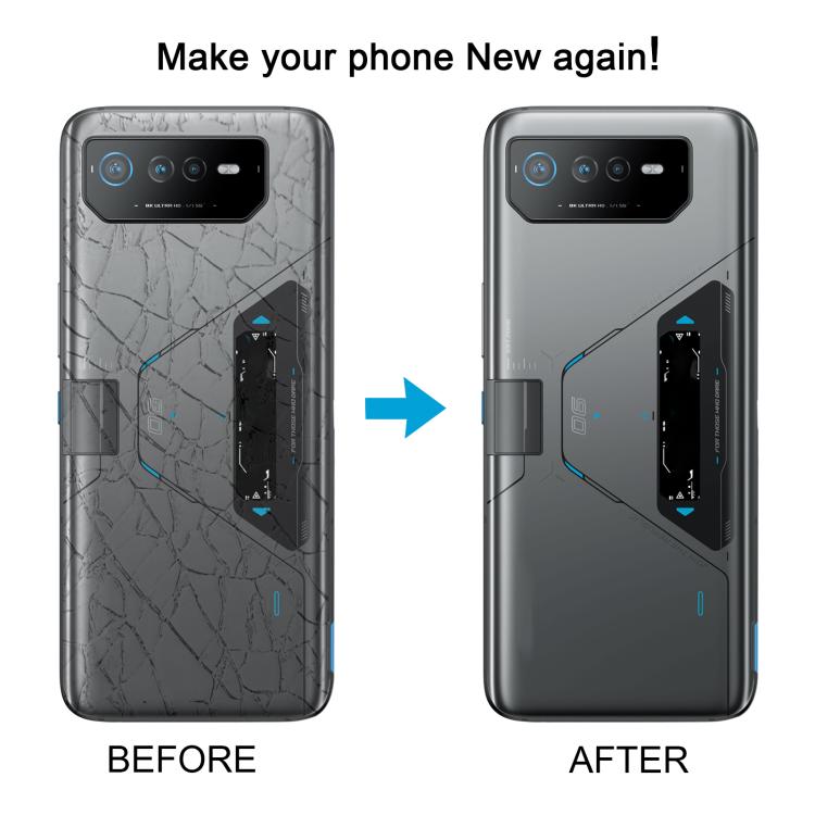 For Asus ROG Phone 6D Ultimate AI2203 AI2203-3E010EU Original Glass Battery Back Cover with Display Screen - Gray
