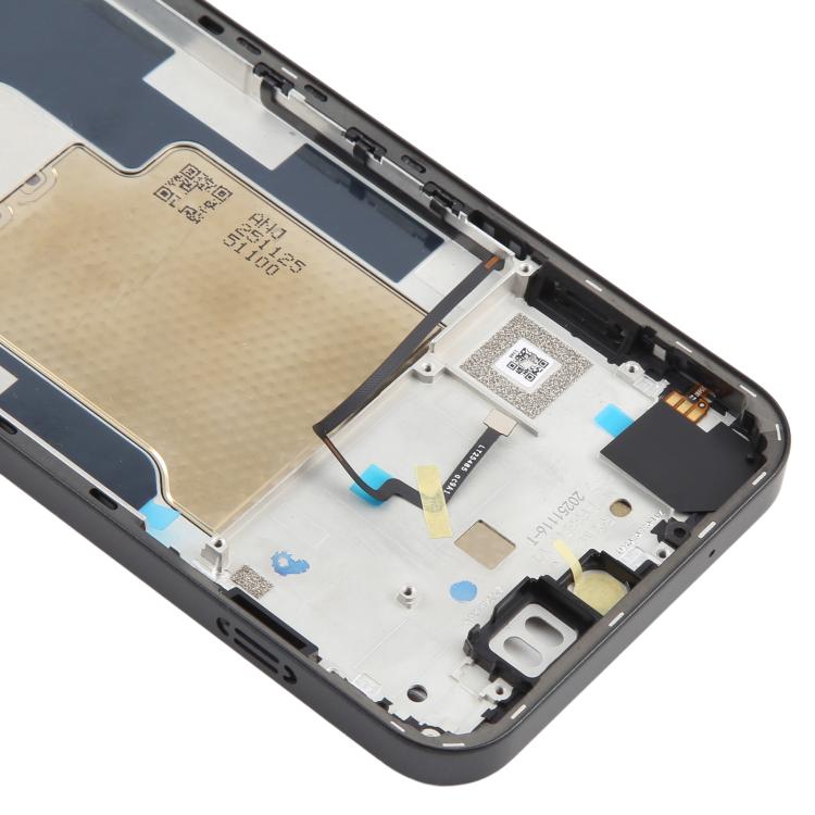 For ZTE nubia Neo 5 GT Z2570N Middle Frame Bezel Plate with Power Volume Button  - Black