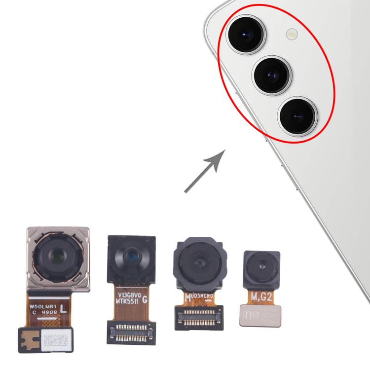 For Samsung Galaxy S24 FE SM-S721B Original Camera Set  - Telephoto + Wide + Back Main Camera + Front Camera
