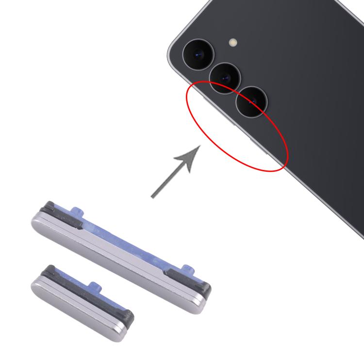 For Samsung Galaxy S25 FE SM-S731B 10set Power Button and Volume Control Button  - Silver