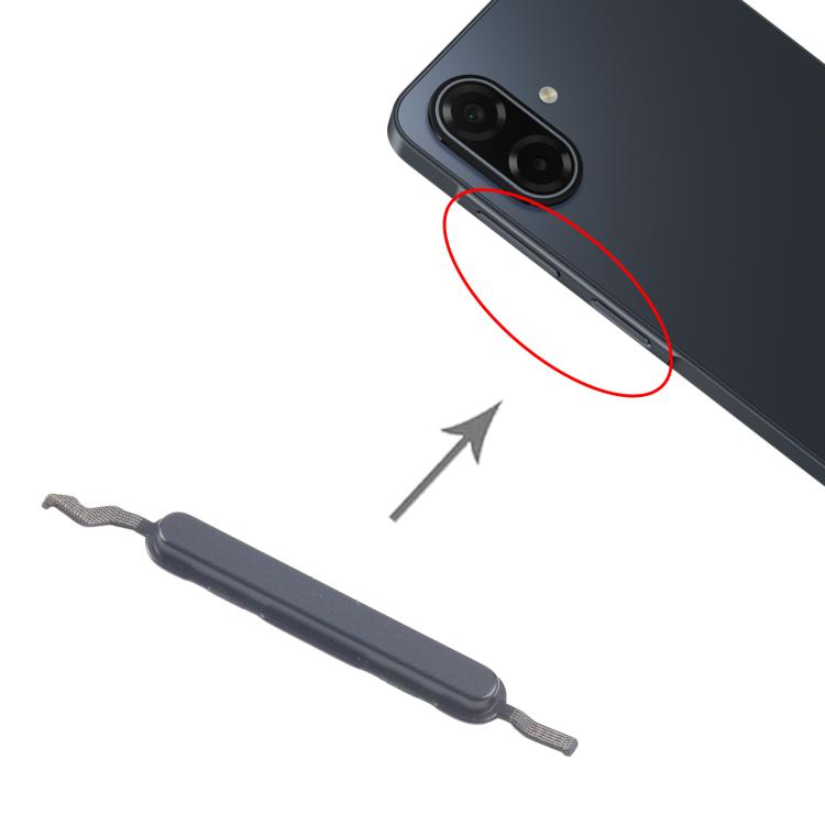 For Samsung Galaxy A07 5G SM-A076B 10pcs Volume Control Button  - Black