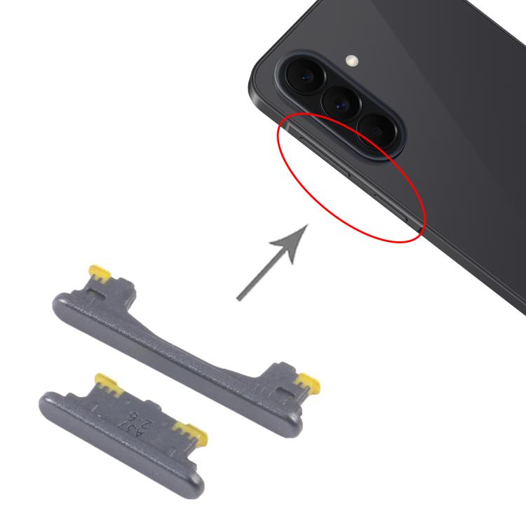For Samsung Galaxy A37 SM-A376B 10set Power Button and Volume Control Button  - Black