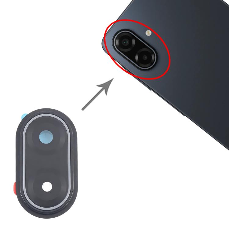 For Samsung Galaxy A07 5G SM-A076B 10pcs Rear Camera Lens Cover  - Black