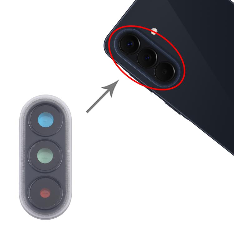 For Samsung Galaxy A57 SM-A576B 10pcs Rear Camera Lens Cover  - Black