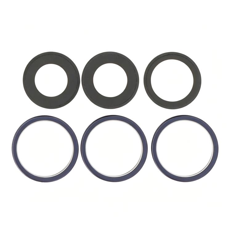 For iPhone 17 Pro Max / 17 Pro Rear Camera Lens Glass With Metal Ring Set
