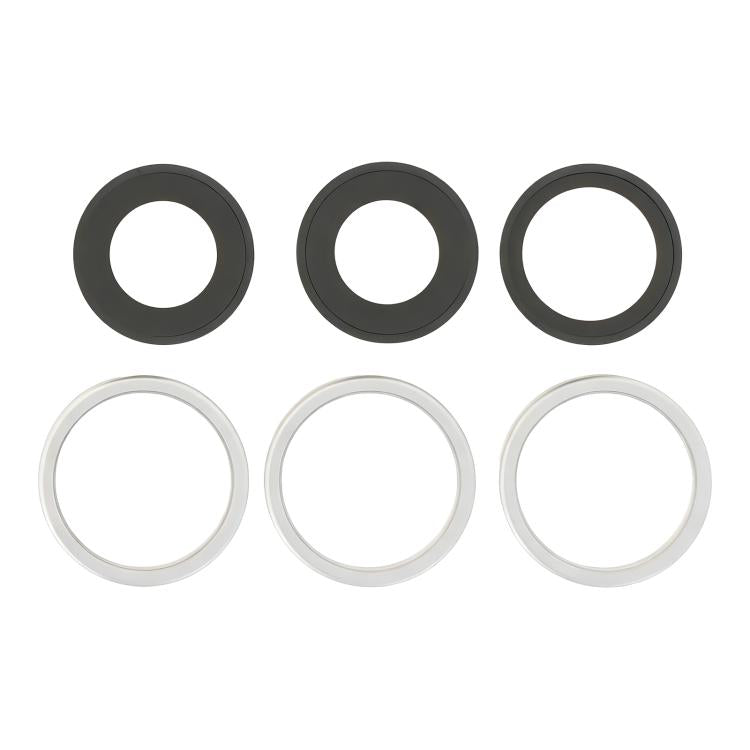 For iPhone 17 Pro Max / 17 Pro Rear Camera Lens Glass With Metal Ring Set