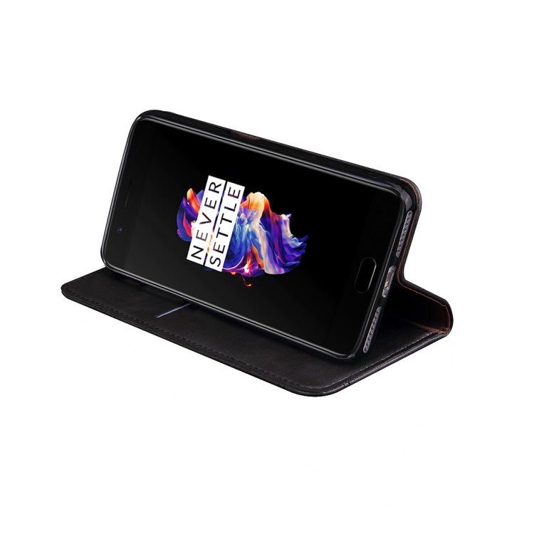 For OnePlus  5T Retro Crazy Horse Texture Casual Style with Absorption Horizontal Flip Leather Case with Holder & Card Slots & Wallet