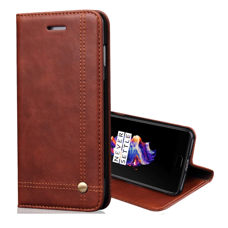 For OnePlus  5T Retro Crazy Horse Texture Casual Style with Absorption Horizontal Flip Leather Case with Holder & Card Slots & Wallet