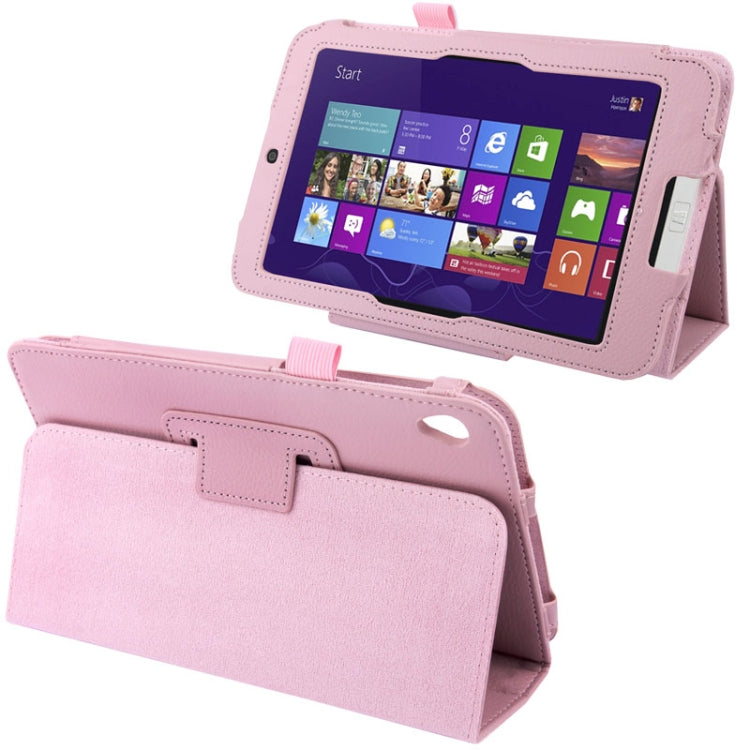Litchi Texture Horizontal Flip Leather Case with Holder for Acer Iconia W3