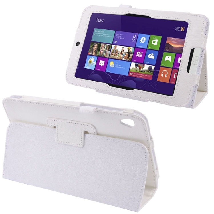 Litchi Texture Horizontal Flip Leather Case with Holder for Acer Iconia W3