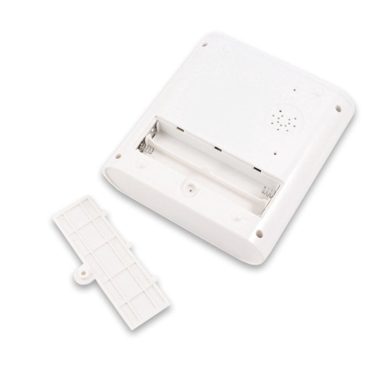 Creative LED Display Digital Silent Alarm Clock Infrared Induction Target Clock(White)