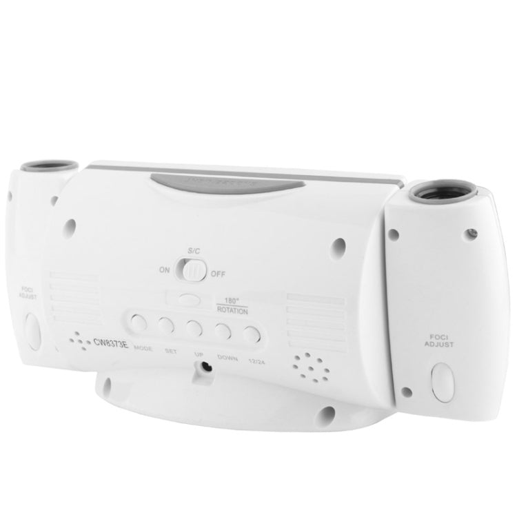 Sound Controlled Backlight LCD Display Projection Clock with Digital Calendar & Temperature, CW8373(Grey)