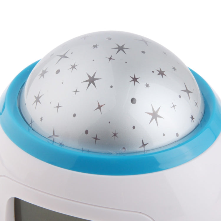 Music and Starry Sky Calendar Clock with Date / Week / Temperature / Music / Dynamic Projection of Colored Starry Sky / Ararm / Countdown  Function (UI-1038)(White)