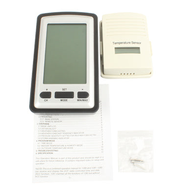 Wireless Weather Station LCD Display Clock with Perpetual Calendar / Temperature / Humidity / Remote Sensor / Weather Forecast Tendency / Alarm / LED Backlight