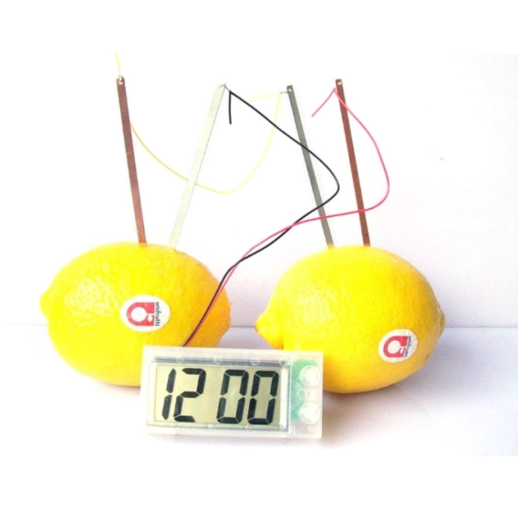 DIY Novel Green Science Potato Digital Clock Educational Kit with 2 inch LCD Screen (Potato NOT Included)(White)