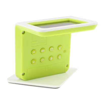 Large Screen Solar Clock with Stand / Thermometer / Calendar / Alarm