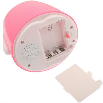 Android Robot Colorful Music Starry Star Sky Projection Alarm Clock(Pink)