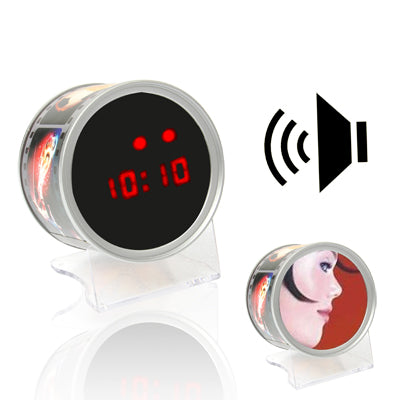 Sonic Induction Mirror Clock / Small Round Drum Mirror Clock / Wonderful Mirror Clock