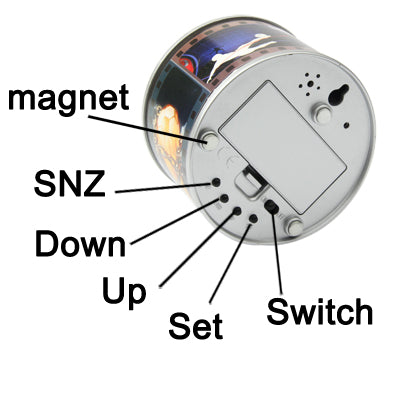 Sonic Induction Mirror Clock / Small Round Drum Mirror Clock / Wonderful Mirror Clock