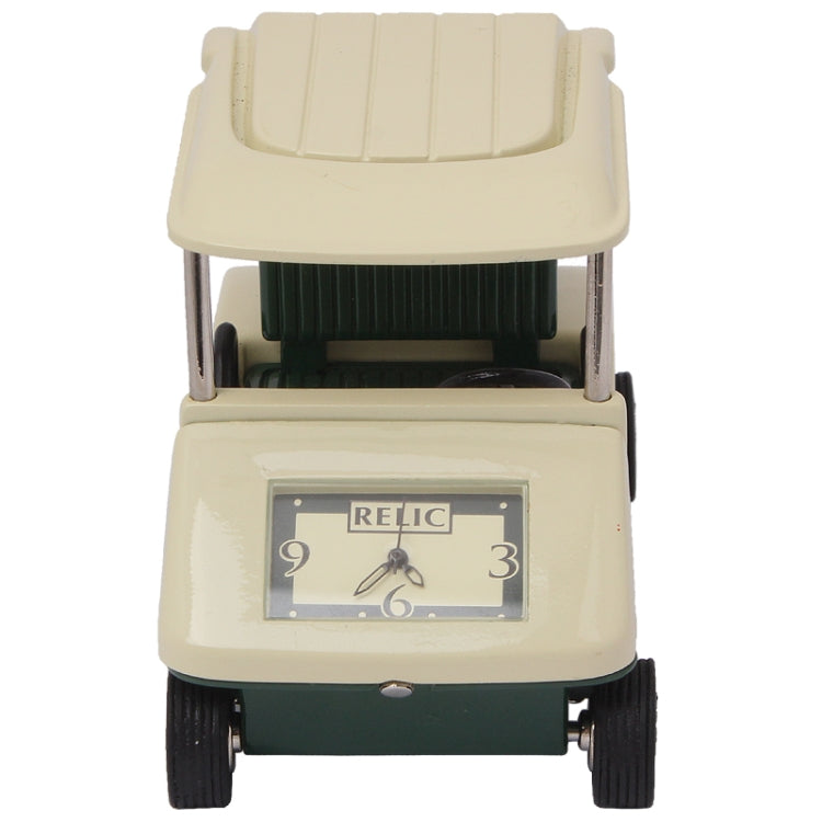 Novelty Golf Cart Themed Miniature Desktop Mini Clock(Beige)