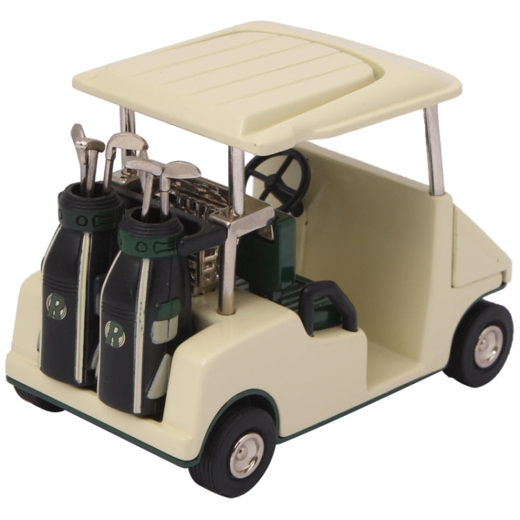 Novelty Golf Cart Themed Miniature Desktop Mini Clock(Beige)
