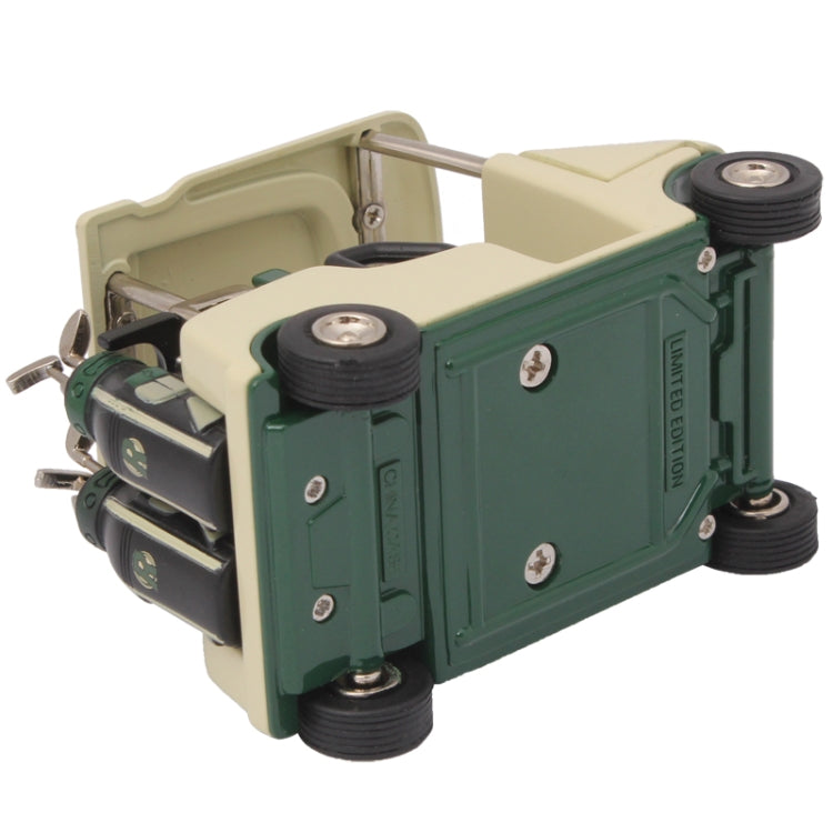 Novelty Golf Cart Themed Miniature Desktop Mini Clock(Beige)