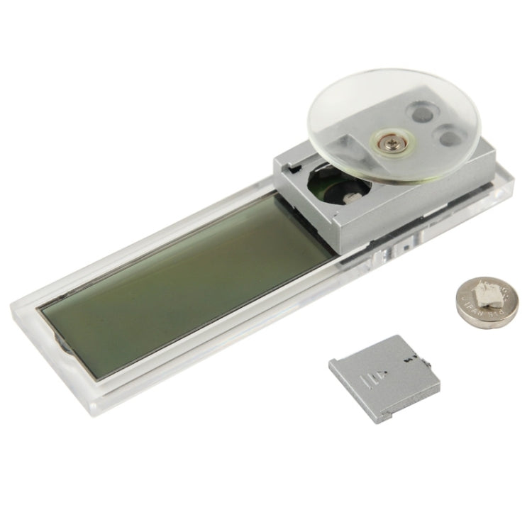 K-033 Mini Car Electronic Auto Clock Digital Transparent LCD Display with Sucker