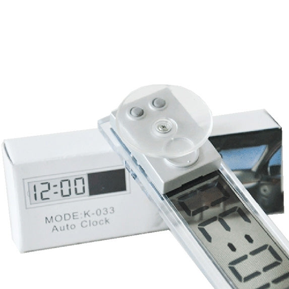 K-033 Mini Car Electronic Auto Clock Digital Transparent LCD Display with Sucker