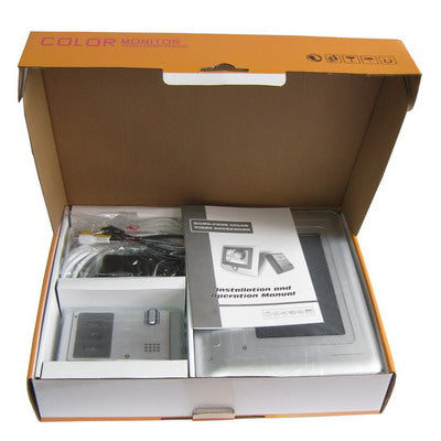 7 inch hands free color video door phone system with hand move alarm function