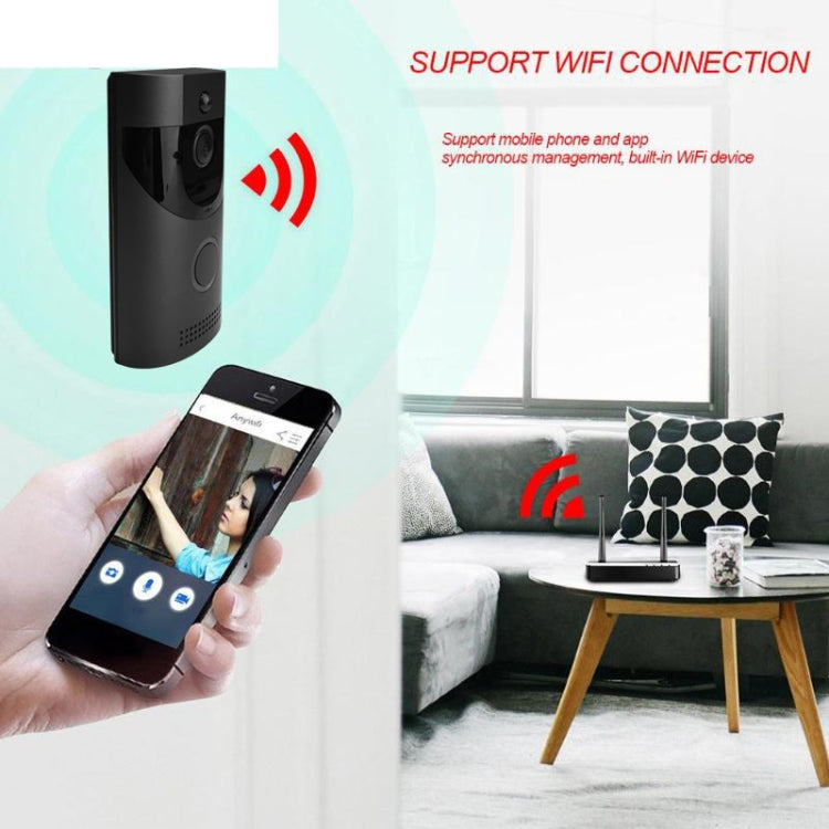 B30 720P 2.4GHz WiFi Low Power Smart Video Doorbell without Dingdong Bell, Support Infrared Night Vision/ Video Talk-back / PIR Detection