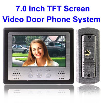 7.0 inch TFT Screen Hands Free Color Video Door Phone System
