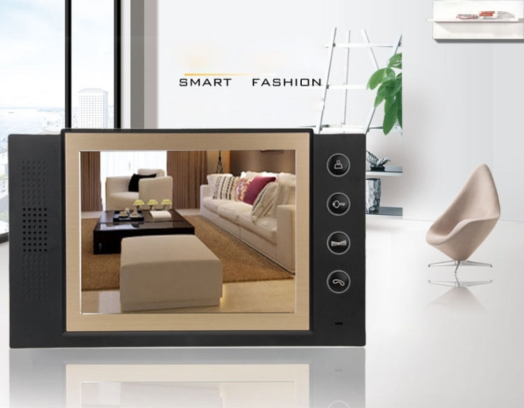 DP-889 8.0 inch Ultra-thin TFT Screen Video Door Phone DoorBell Intercom System 700TVL Camera, Support Night Vision