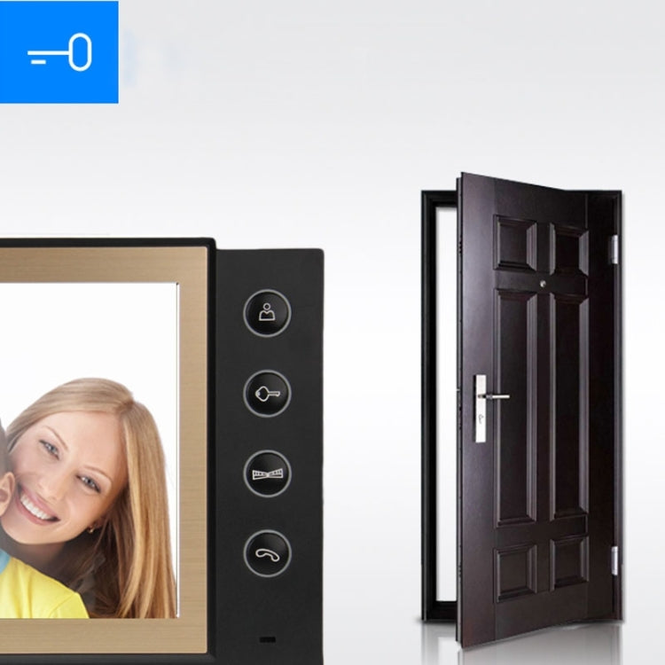 DP-889 8.0 inch Ultra-thin TFT Screen Video Door Phone DoorBell Intercom System 700TVL Camera, Support Night Vision