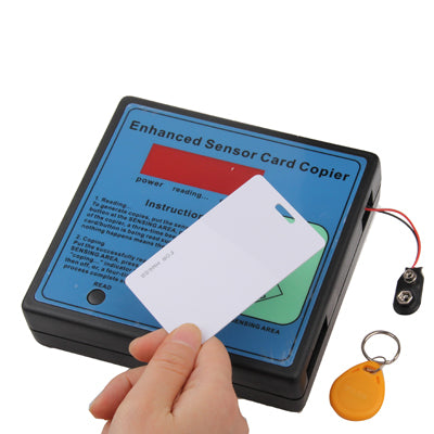 125KHz RFID Card Copier/Duplicator with Writable RFID Card and Keychain (Standalone Operation)(Black)