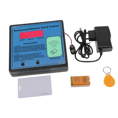 125KHz RFID Card Copier/Duplicator with Writable RFID Card and Keychain (Standalone Operation)(Black)