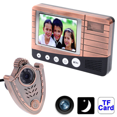 2.8 inch TFT Screen High Definition Electronic Video Door Phone Peephole Viewer, 1.3 Mega Pixels Camera, Support Night Vision / TF Card