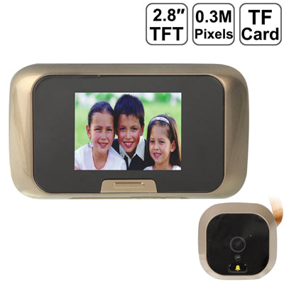 2.8 inch Screen Phone Style Smart Peephole Viewer / Visual Doorbell, 0.3 Mega Pixels Camera, Support TF Card & Night Vision, Optional Ringtone