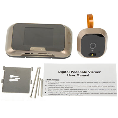 2.8 inch Screen Phone Style Smart Peephole Viewer / Visual Doorbell, 0.3 Mega Pixels Camera, Support TF Card & Night Vision, Optional Ringtone