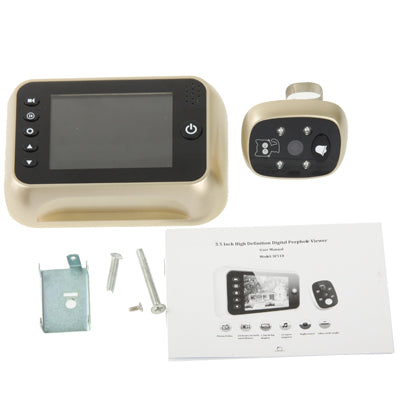 3.5 inch Screen Smart Peephole Viewer / Visual Doorbell, 0.3 Mega Pixels Camera, Support TF Card & Night Vision, Optional Ringtone