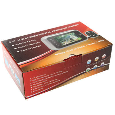 3.5 inch Screen Smart Peephole Viewer / Visual Doorbell, 0.3 Mega Pixels Camera, Support TF Card & Night Vision, Optional Ringtone
