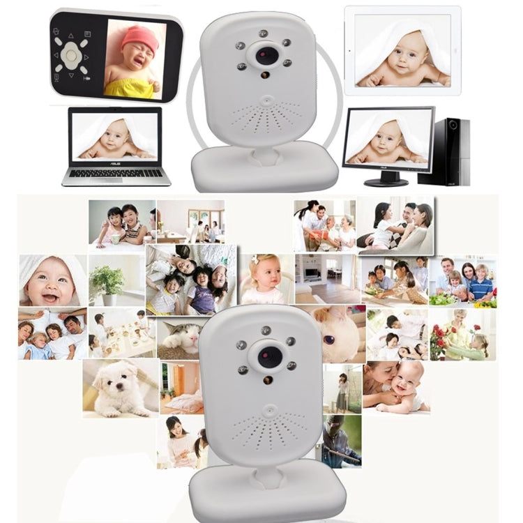HT-S328 3.5 inch High Definition LCD Screen Baby Monitor + Peephole Door Bell Kit, Support Motion Detect