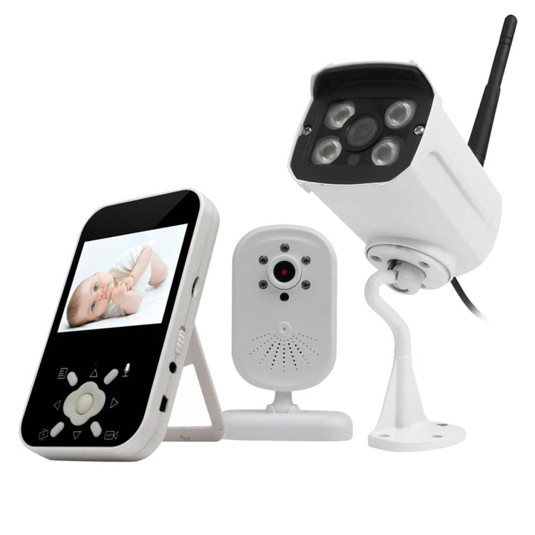 S322 3.5 inch High Definition LCD Screen Baby Monitor + Wireless Monitor Kit, Support Motion Detect