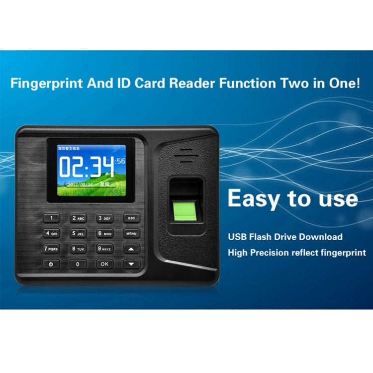 A-F260 2.8 inch Color TFT Screen Fingerprint & RFID Time Attendance, USB Communication Office Time Attendance Clock