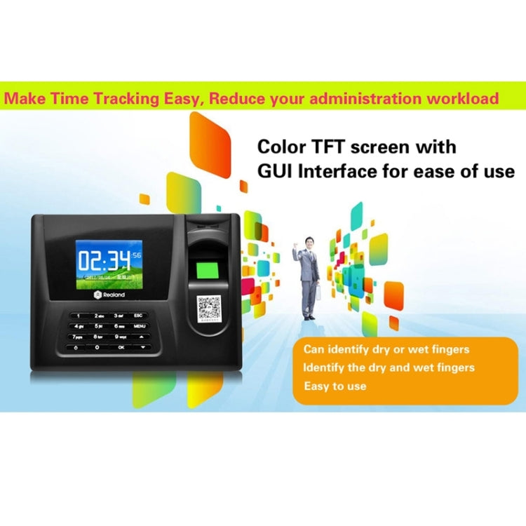 ZDC20 2.8 inch Color TFT Screen Fingerprint Time Attendance, USB Communication Office Time Attendance Clock