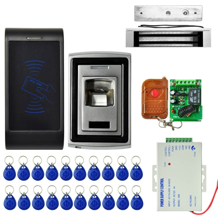 MJPT011 2 x Door Access Control System Kits + Magnetic Lock + 20 ID Keyfobs + Power Supply + Remote Controller