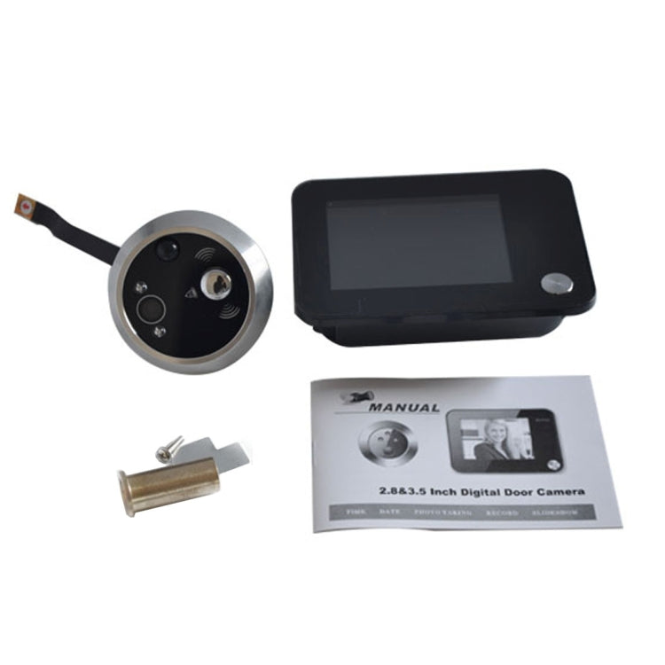 YB-35HD-M 3.5 inch Screen Mutiple Function Smart Door Peephole Viewer, 1.3MP Sensor Camera, Support Auto-Snapping & Night Vision