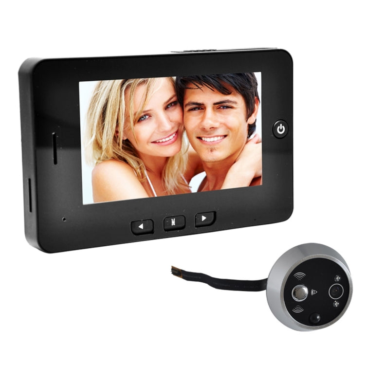 YB-43HD-M 4.3 inch Screen Mutiple Function Smart Door Peephole Viewer, 1.3MP Sensor Camera, Support Movement Detection & Night Vision