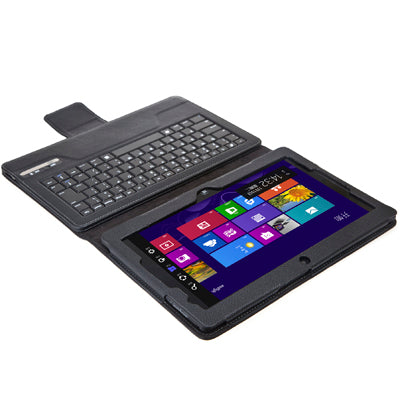 Detachable Bluetooth Keyboard Leather Tablet Case With Holder for ThinkPad Tablet 2 , Operating Distance: 10m(Black)