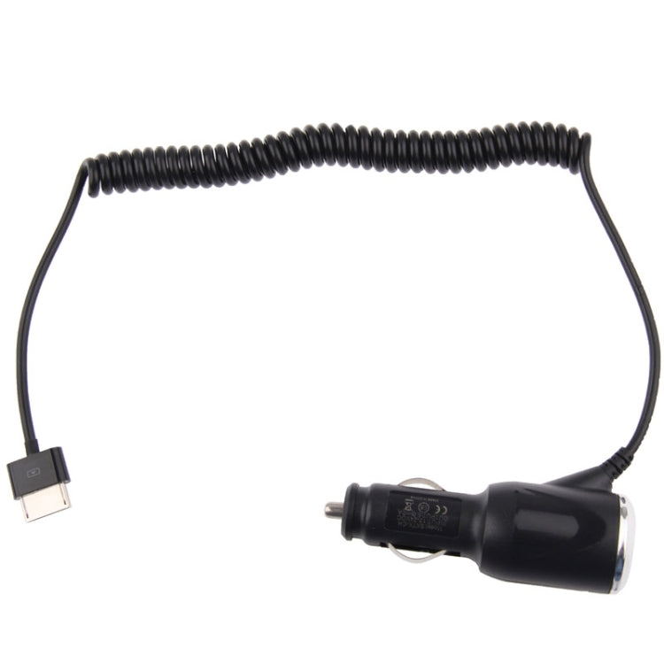 5V 2A Coiled Cable Car Charger for ASUS Vivo Tab / TF600 (Black)