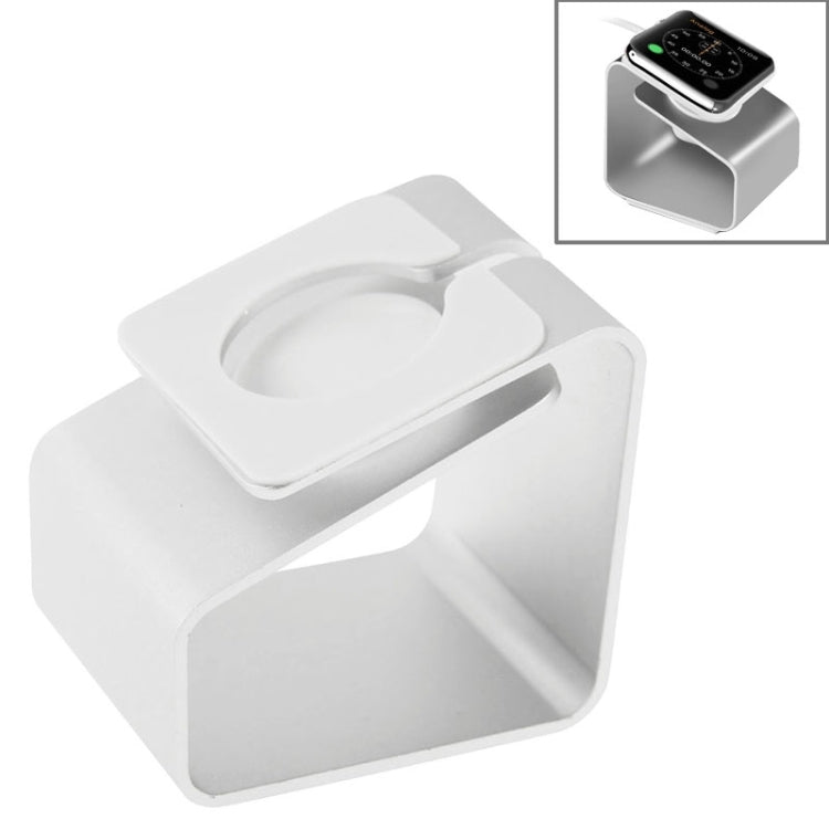 For Apple Watch 38mm / 42mm Aluminum Charger Holder(Silver)
